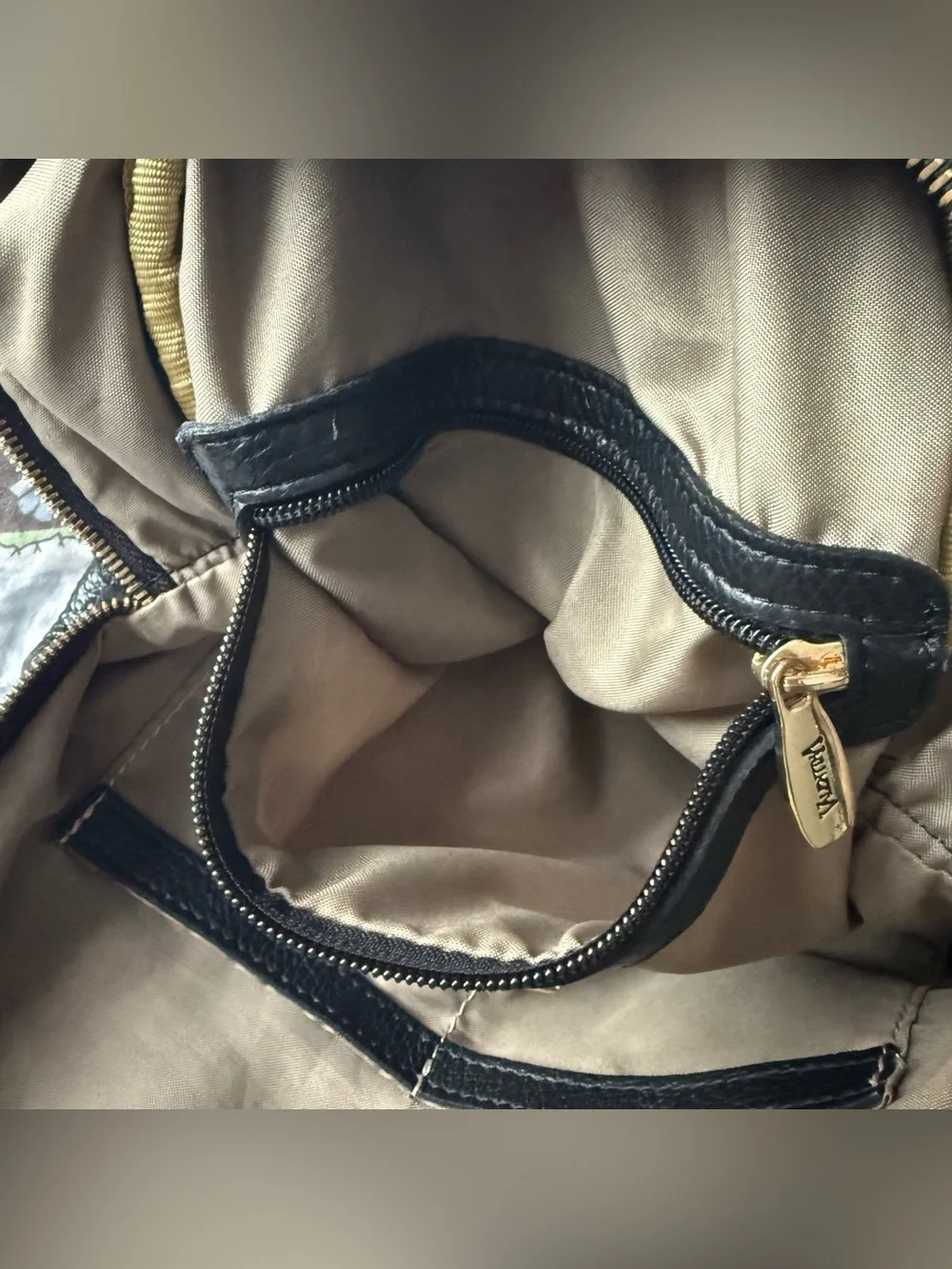 Valentina Black and Brown Genuine Leather Backpack